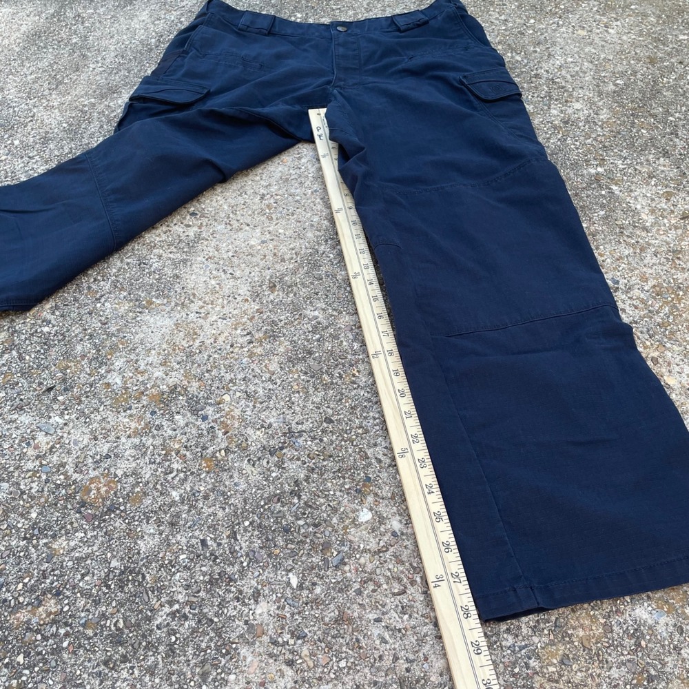 5.11 Tactical Stryke Cargo Pants Mens 36 Navy Blue Ripstop Double Knee - Picture 7 of 8
